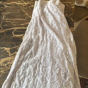 White lacy long skirt